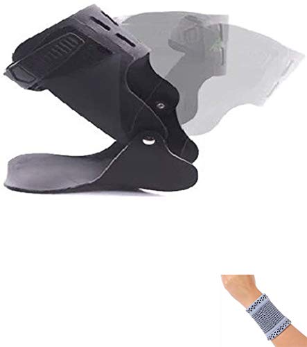 Amsahr Einstellbare Knöchel-Stützklammer für Männer und Frauen Sports Workout Knöchelbandage - Klein 19 cm oder SMALLER- enthalten Handgelenk-Band