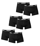 Head Herren Boxer Boxershort Unterhose 6er Pack in vielen Farben (Black, M)