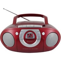 Soundmaster SCD5100RO Radio-Kassettenspieler mit CD-Spieler in rot