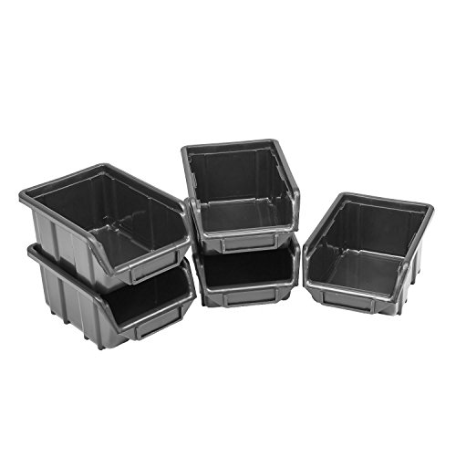 120 Stapelboxen Sichtlagerkästen Kunststoff PP 110x165x75 Gr. 1 schwarz Lagerbox