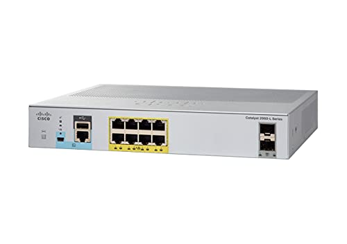 Cisco catalyst 2960l-8ps-ll - switch - verwaltet - 8 x 10/100/1000 + 2 x gigabit sfp (uplink)