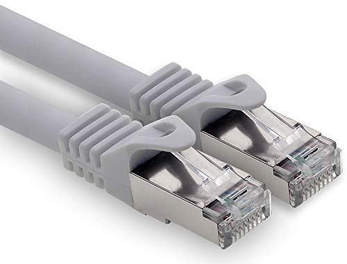 20m - grau - 1 Stück CAT.7 Computer Ethernet Kabel Netzwerkkabel (Rohkabel) Patchkabel S-FTP LSZH PIMF 10GB s RJ45 Stecker Cat6a