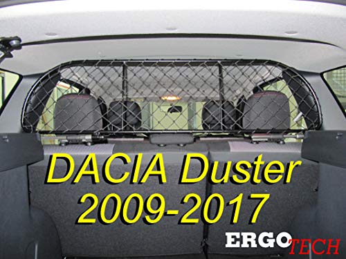 ERGOTECH Trennnetz Trenngitter Dacia Duster RDA65-M8 KDA002, für Hunde und Gepäck. Sicher, komfortabel für Ihren Hund, garantiert!