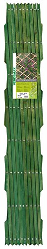Verdemax 5331 3 x 1 m schwere Kiefer Holz Erweiterbar Spalier mit Nieten – Grün