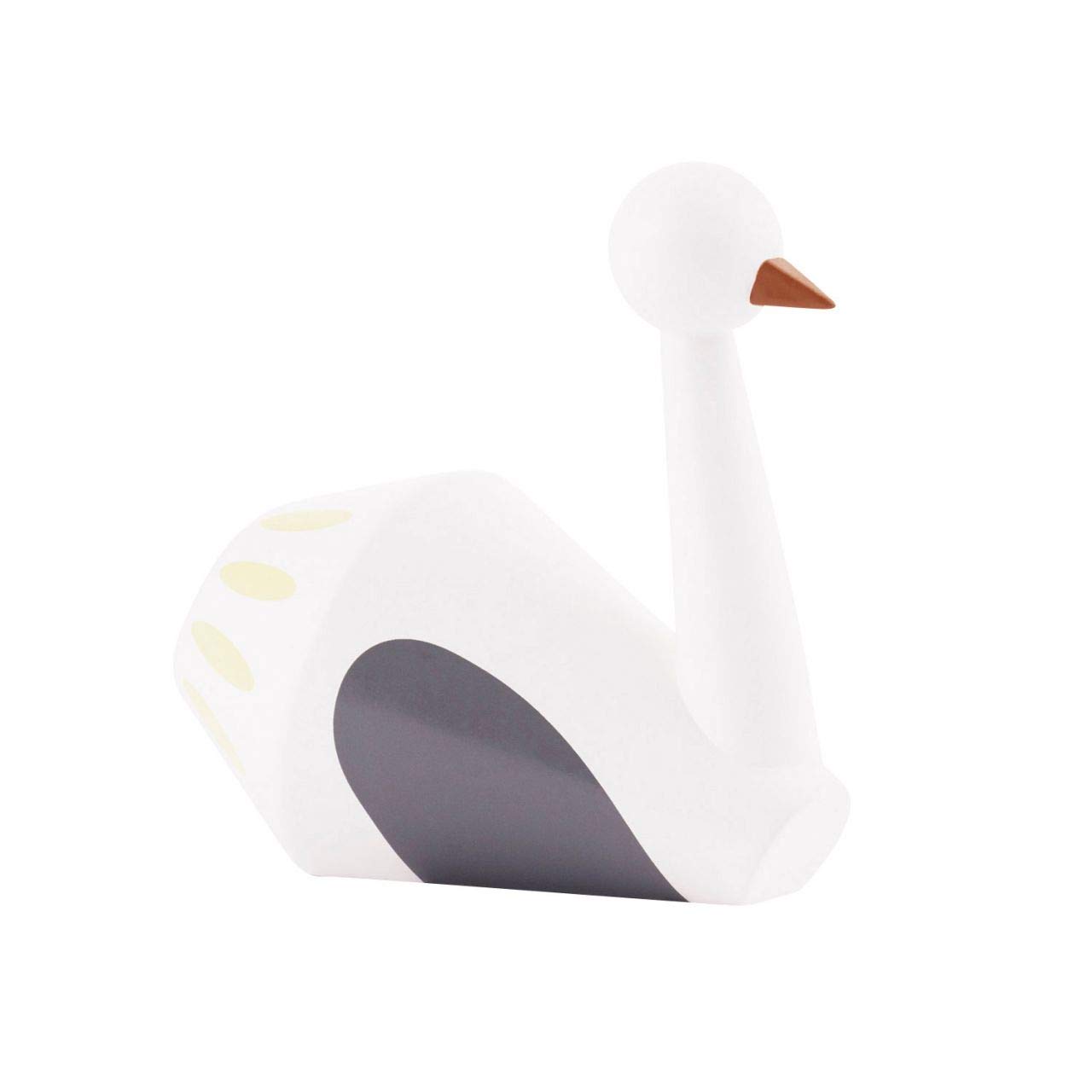 TIVOLI by Normann Copenhagen - Tale - Figurines - Swan/Schwan - Bemalte Eiche - Weiß - H: 11 x W: 12 x L: 7 cm