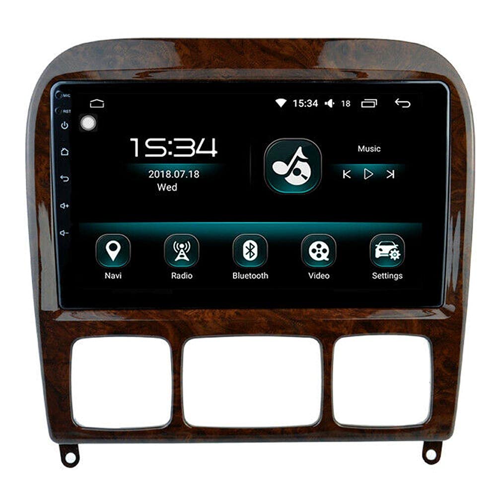Autosion Android 9.0 Auto DVD GPS Radio Stereo Steuereinheit Navigation 64 GB BT 4 GB RAM WLAN für Mercedes Benz S Klasse W220 1998–2006 Bluetooth Steeirng Wheel Control