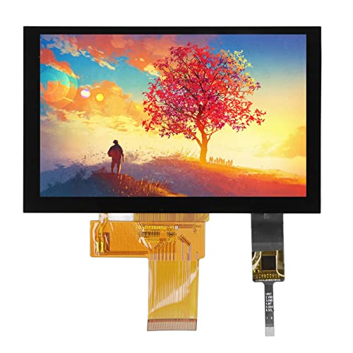 Oumefar 5-Zoll-LCD-Bildschirm LVDS-IC-Schnittstelle 800 X 480 Voller Betrachtungswinkel LCD-Anzeigemodul Kapazitiver Touchscreen für Intelligente Haushaltsgeräte