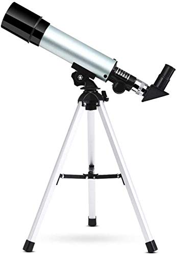 Teleskop, Kinderteleskop für Erwachsene, Astronomie-Anfänger, 360 mm Refraktor-Teleskop mit Stativ und Sucherfernrohr, H20 mm, H6 mm Aufrichtokular Warm as Ever