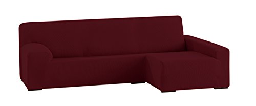 Eysa elastisch Sofa überwurf Chaise Longue rechts, frontalsicht, Polyester-Baumwolle, 08-rot, 43 x 14 x 37 cm