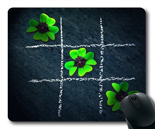 (Precision Lock Edge Mouse Pad) Klee Four Leaf Clover Lucky Clover Tic TAC Toe Gaming Mouse Pad Mouse Mat for Mac or Computer