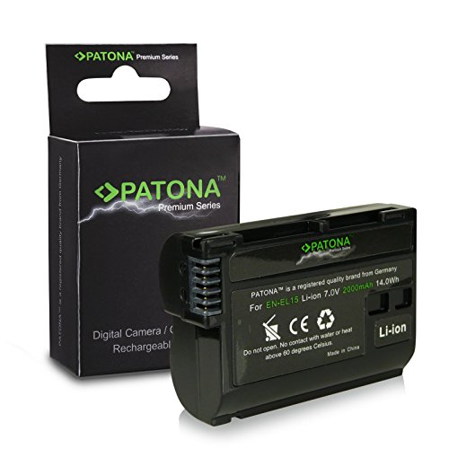 PATONA Premium Akku EN-EL15b 2000mAh Kompatibel mit Nikon 1 V1, Z6, Z7, D7000, D7100, D7200, D7500