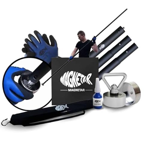 Magnetar - Prikstok Set - 280kg Magneet - Pakket inclusief Haak/Prikstok/Handschoenen/Beschermhoes/Borglijm - Perfecte Kit voor Magneetprikken…