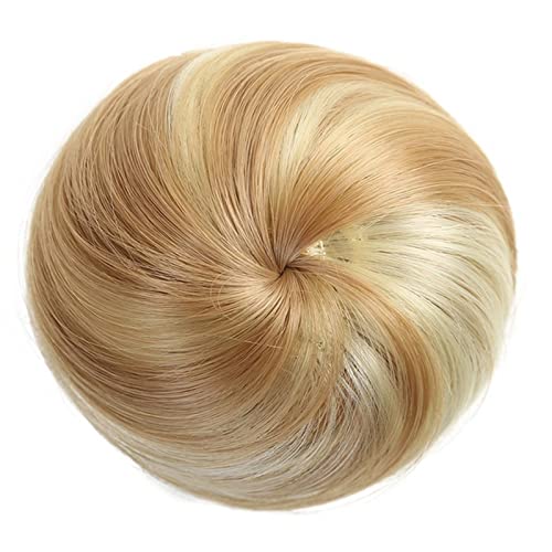 Synthetische Haarspange, Donut-Brötchen mit Kordelzug, Haarkamm, glattes Haar, Verlängerung, Stirnband, Perücke for Frauen (Color : 588-08)
