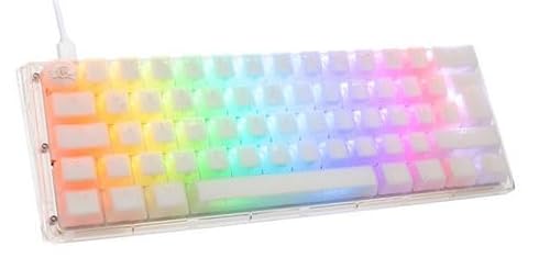 Ducky One 3 Aura White Mini Gaming Tastatur, RGB LED - MX-Red