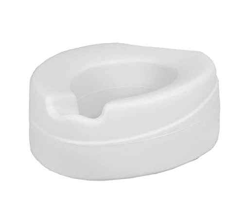 FabaCare Toilettensitzerhöhung Soft, Toilettenaufsatz weich, WC-Sitz weiß, Toilettensitzerhöher bis 185 kg belastbar, Höhe 11 cm