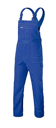 Safety ARTMAS Comfort Latzhose Professionelle Arbeitshose Herren atmungsaktiv schützend für einen Monteur Gärtner Mechaniker Reißverschlusstasche Schutzkleidung leicht; Blau; Höhe 188cm; (46)