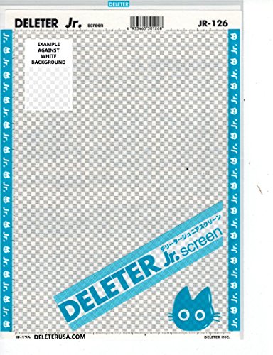 Deleter Bildschirm Tone JR JR-126 [Light Checker Muster] [Blattgröße 182 x 253 mm] für Comic Manga Illustration Graphic Screentone