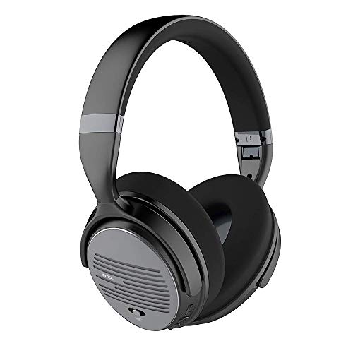 Smpl Noise Cancelling Kopfhörer - Bluetooth-Over-Ear-Kopfhörer, mit Mikrofon zum Anrufen, 16-Stunden-Spielzeit - Schwarz