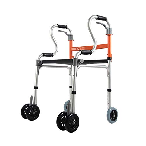 Rollator s Rollator Folding Walking Frame Mobility Aluminium Wheeled with Seat Lower Limb Trainer