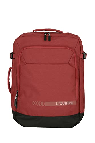 travelite Handgepäck Rucksack/Tasche erfüllt IATA Bordgepäck Maß, Gepäck Serie Kick Off: Praktischer Rucksack für Urlaub und Sport, 006912-10, 50 cm, 35 Liter, Rot