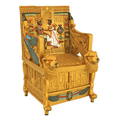 Ägyptische Dekor Schmuckschachtel - King Tut Goldenen Thron Jewelry Box - Ägyptische Statuen