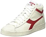 Diadora Unisex Game L High Waxed Hohe Sneaker, Weiß Rot, 37 EU