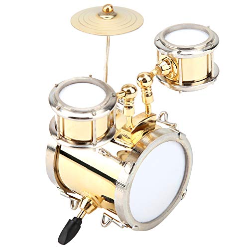 Drum Ornament Drumset, Premium Brass Drum, Schlagzeug, für Familienfreunde Junior Kids