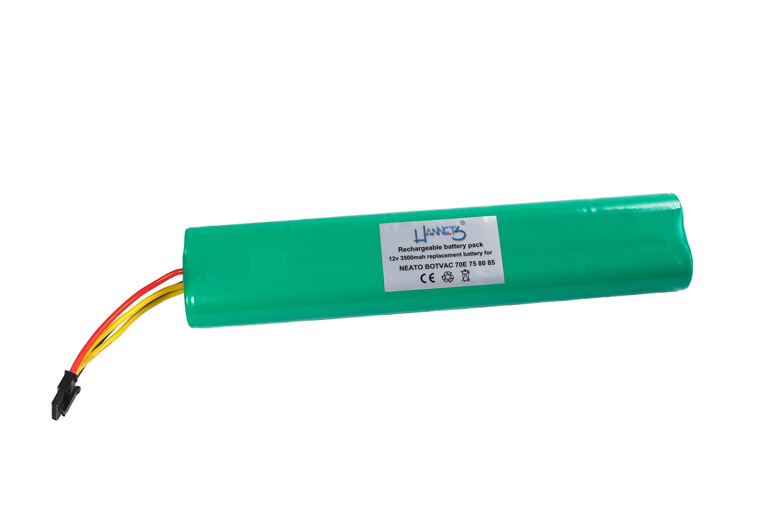 Hochwertiger Hannets Akku für Neato Botvac 85 und D85 I Batterie Neato-Botvac Akkupack Staubsaugroboter Ersatzteil I Neato Zubehör 3500 mAh Akku Saugroboter Ersatzakku 12 V, Nicht für 3D Connected