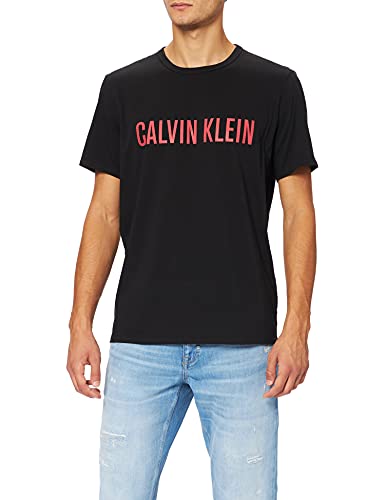 Calvin Klein Herren S/s Crew Neck Schlafanzugoberteil, Schwarz (Black 3WX), Medium