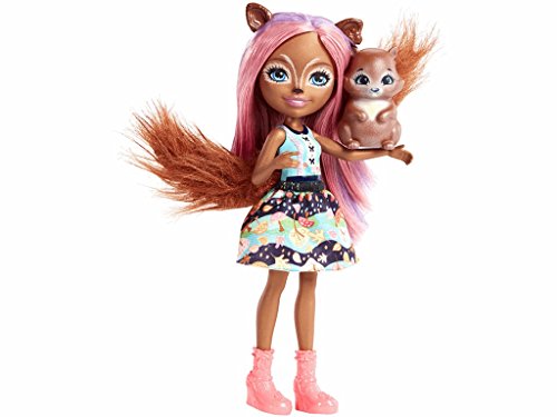 Mattel Enchantimals FMT61 Eichhörnchen-Mädchen Sancha Squirrel Puppe