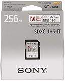 Sony SDXC UHS-II Speicherkarte mit 256GB, Schreiben mit 277 MB/s, 4k Video, IP 57, SFM256
