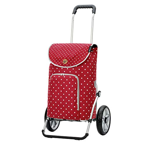 Andersen Shopper Royal mit Kugellager Alu klappbar mit Kugellagerrad Ø 25cm und 41 Liter Tasche Ole rot