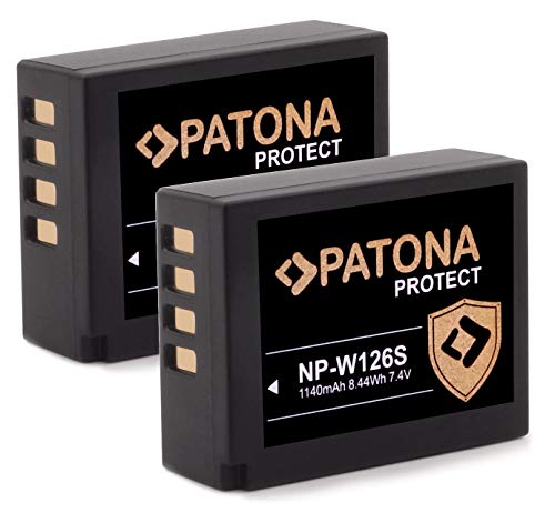 PATONA Protect V1 (2X) Akku NP-W126s NP-W126 (1140mAh) ohne Verwendungseinschränkung (Generation IV)