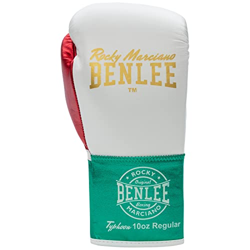 BENLEE Boxhandschuhe aus Leder Typhoon White/Green/Red 08 oz R