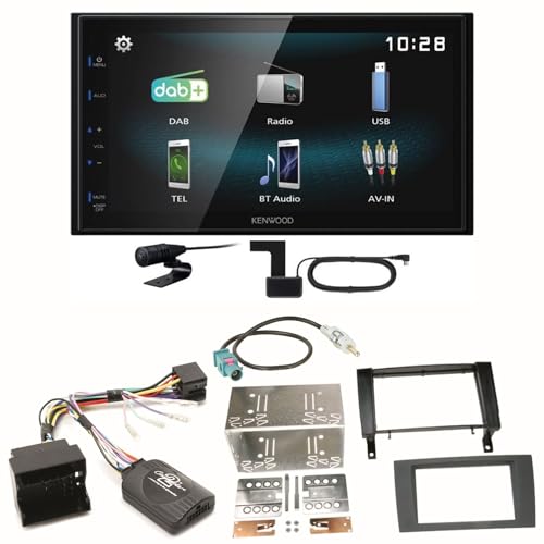 Kenwood DMX-125DAB Bluetooth USB DAB+ MP3 Digitalradio Autoradio Einbauset für Mercedes SLK R171