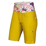 Ocun W Sansa Shorts Gelb - Bequeme Trendige Damen Baumwoll Klettershorts, Größe S - Farbe Yellow Antique Moss