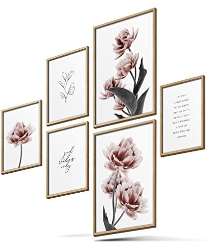 BLCKART Infinity Noble Tulip Poster Set Stilvolle Doppelseitige Tulpen Poster Blumen Wohnzimmer Deko (Noble Tulips, Ohne Rahmen)