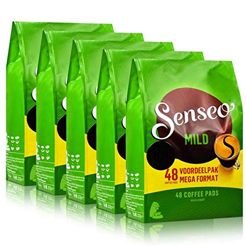 Senseo Kaffeepads Mild Roast, Feiner und Samtweicher Geschmack, Kaffee, neues Design, 5er Pack, 5 x 48 Pads