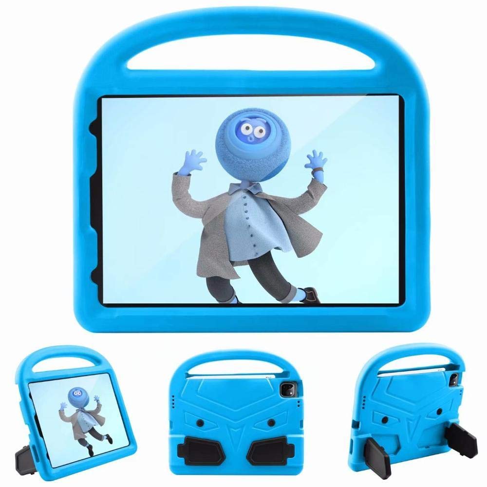 QINYUP Hülle für neues Ipad Pro 11 2020 Kinder Cartoon Sparrow Stoßfest Sicher Eva Tablet Protect Cover Standschale Mit Stiftschlitz-Blau