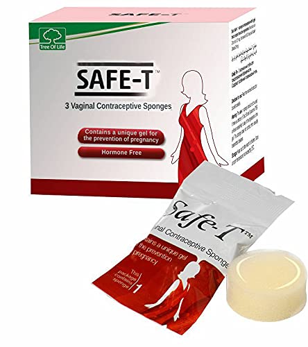 Safe-T-Packung mit 12 hormonfreien Vaginalschwämmen zur Verhütung (4 Packung)