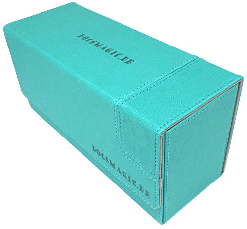 docsmagic.de Premium Magnetic Tray Long Box Mint Small - Card Deck Storage - Kartenbox Aufbewahrung Transport Aqua