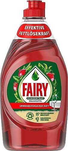 Fairy Spülmittel (4.5 L) Granatapfel, mit effektiver Formel für sauberes Geschirr und Fettlösekraft (10 x 450 ml)