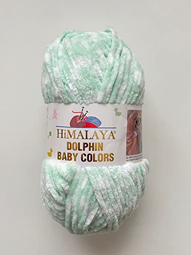 Himalaya Delphin Baby Colors (5er-Pack), 5 x 100 g, super sperriges Himalaya-Garn, Deckengarn, Samtgarn, Strickgarn, Amigurumi-Garn (80431)