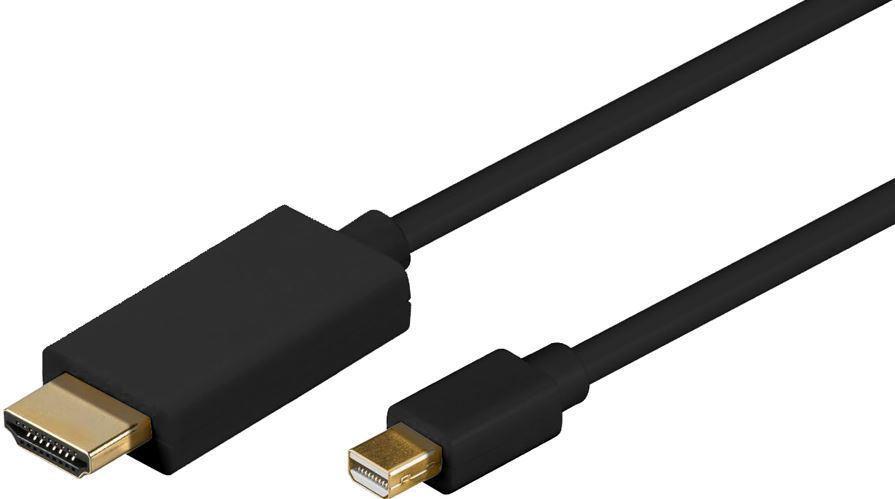 Microconnect MDPHDMI3B 3m Mini DisplayPort HDMI Type A (Standard) Schwarz Videokabel-Adapter (MDPHDMI3B)