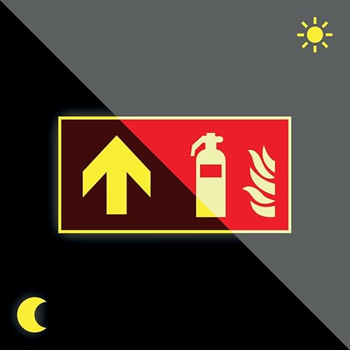 Schild | PERMALIGHT power langnachleuchtend Brandschutzzeichen Feuerlöscher, gerade, ASR/ISO, Kunststoff, 300x150mm