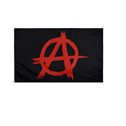 Stormflag Anarchie-Flaggen, 90 x 150 cm, Polyester-Seide, 90 g, mit Ösen und doppelt genäht