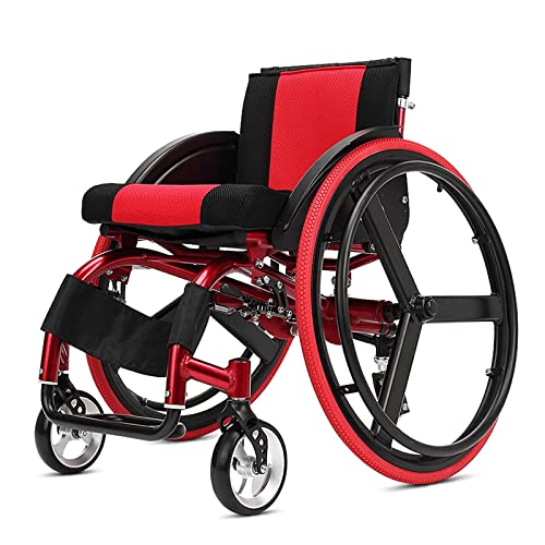 Sportrollstuhl Komfort Leichter faltbarer Aluminiumrollstuhl Fortschrittliche Stoßdämpfung Unkomfortabler manueller selbstfahrender Rollstuhl für ältere Kinder