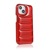 NOBAA Daunenjacke Silikon-Handyhülle für iPhone 15 14 13 12 11 Pro Max XR XS 7 8 Plus Luftkissen stoßfeste Schutzhülle, rot, für iPhone 11