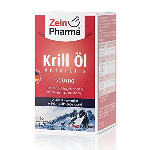 Zein Pharma Krill Öl Kapseln 500 mg, 60 Stück, 1er Pack (1 x 42 g)