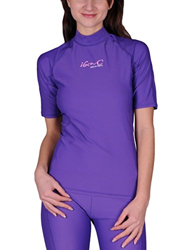 iQ-UV Damen UV 300 Shirt Slim Fit Watersport, Purple, L